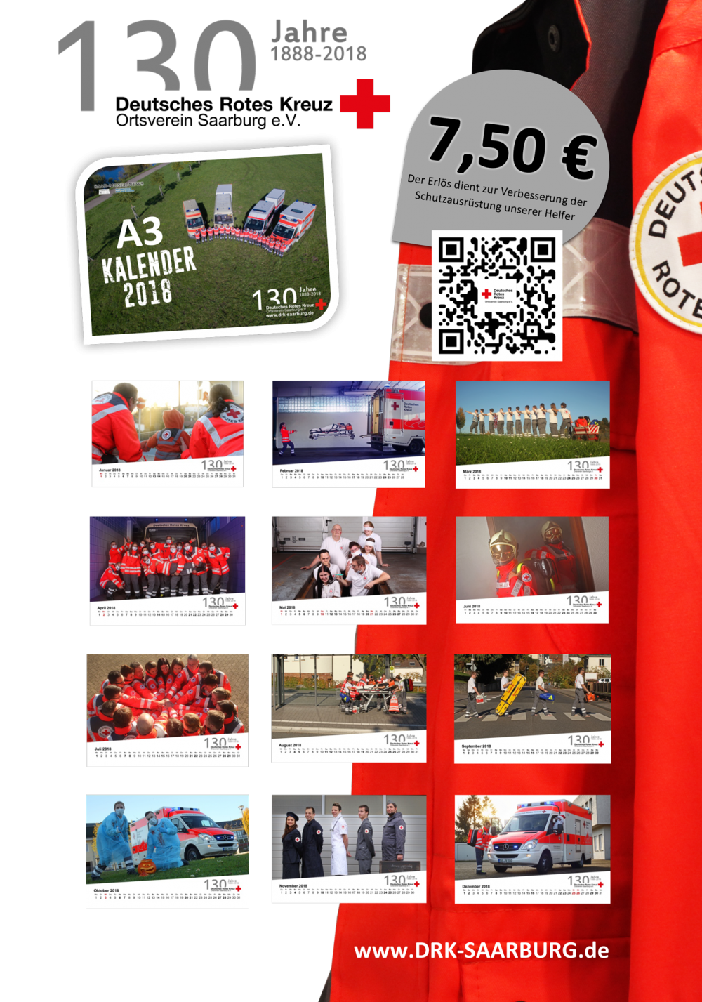 Flyer Kalender Mit QR Hoch